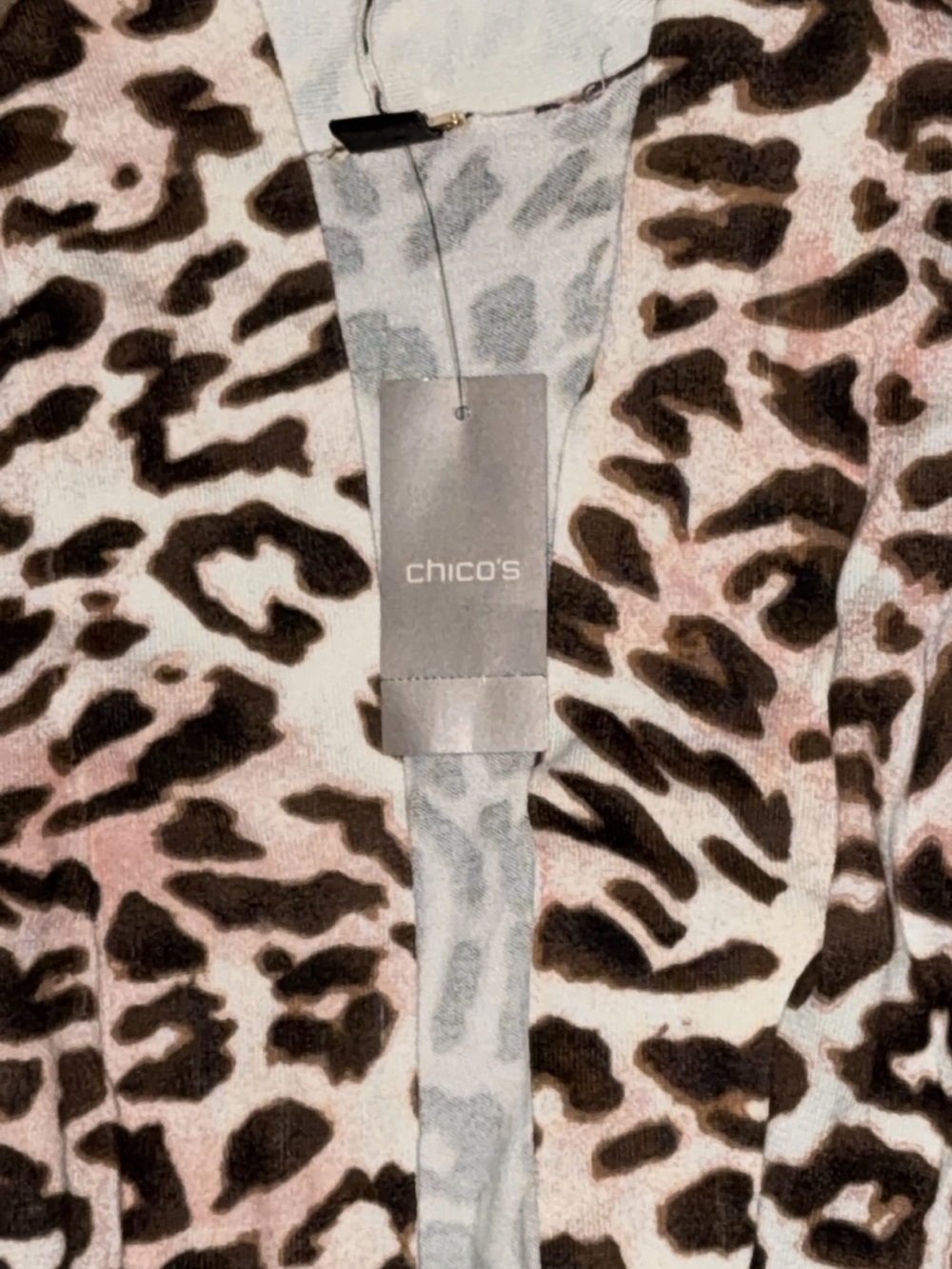 Black Label Pink and Brown Leopard-Print Cape Coat